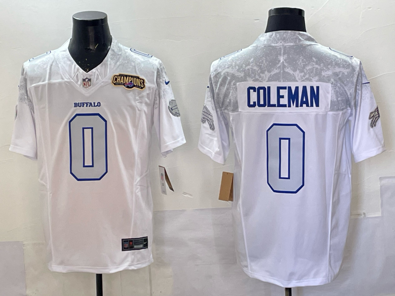 Men Buffalo Bills 0 Coleman Nike White 2025 Rivalries Collection Limited NFL Jersey 001